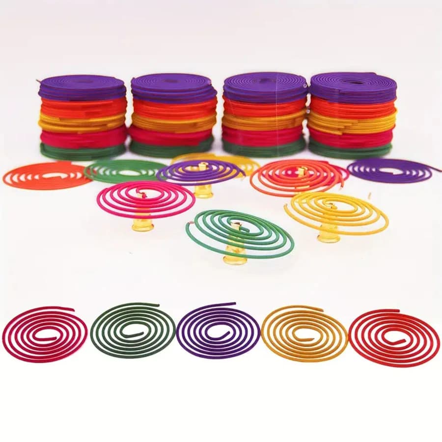 50 bastoncini di incenso a fragranza mista, a forma di spirale, limone, rosa, gelsomino, lavanda, arancia, durata di combustione 3-4 ore, fragranza delicata