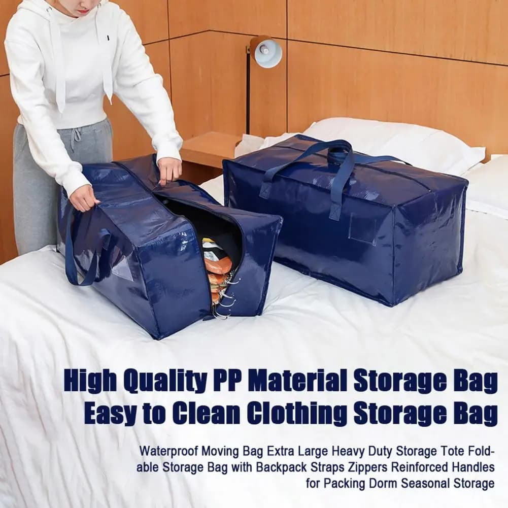 Borsa Impermeabile per Vestiti, Opzione Versatile per la Conservazione degli Indumenti, Borsa Extra Impermeabile per Traslochi con Cinghie da Zaino per Dormitorio