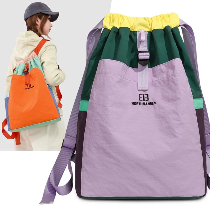 Zaino casual leggero per il pendolarismo, zaino sportivo da esterno di grande capacità, zaino scolastico bicolore per studenti.