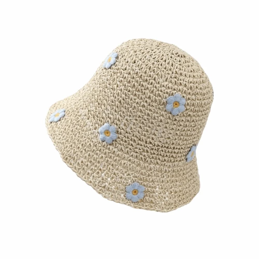 Beach Hat Elegant Woman's Straw Hat Breathable Foldable Straw Sun Hat Sun Protection Weaving Sunscreen Cap Travel