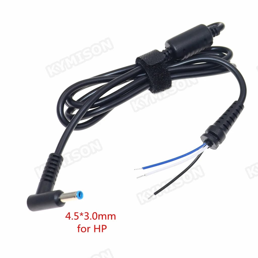 Cavo per caricabatterie CC 4,5x3,0 Connettore ad angolo retto con pin per adattatore per laptop Hp Envy Connettore CC Cavo 4,5 * 3,0 mm