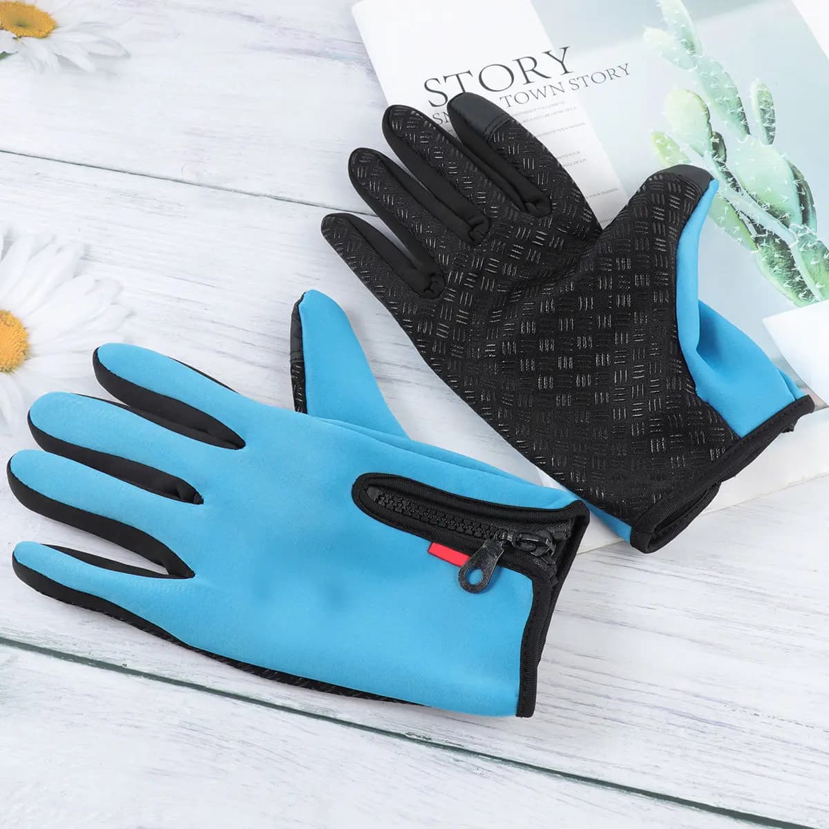 Guanti Termici Isolanti XXL Resistenti al Vento con Funzione Touch Screen per Guida in Clima Freddo e Uso Esterno
