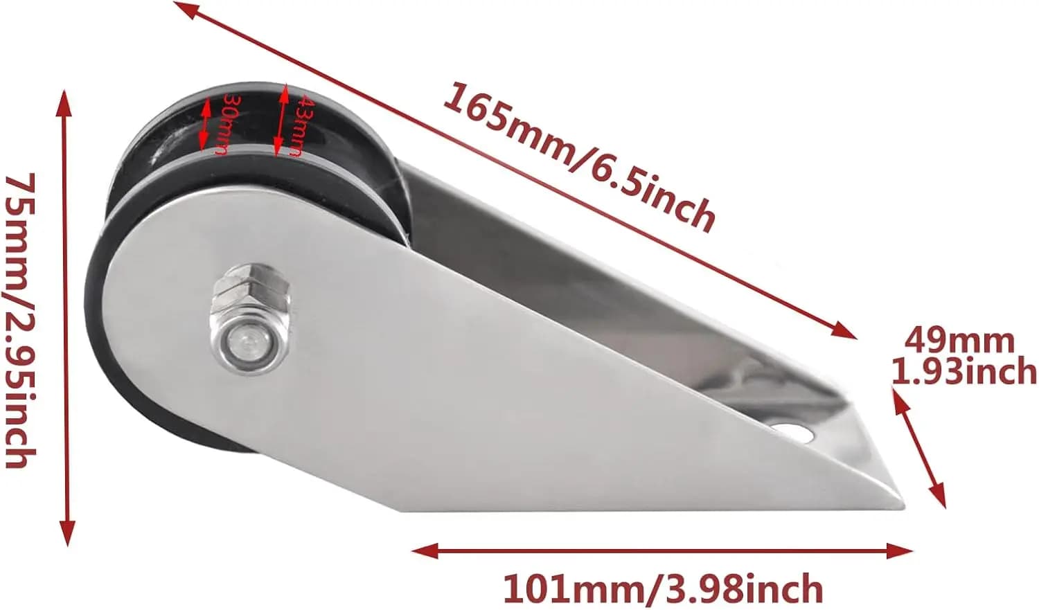 Rullo di ancoraggio ad arco 316 in acciaio inossidabile impermeabile resistente all'usura per accessori per barche da pesca per Yacht