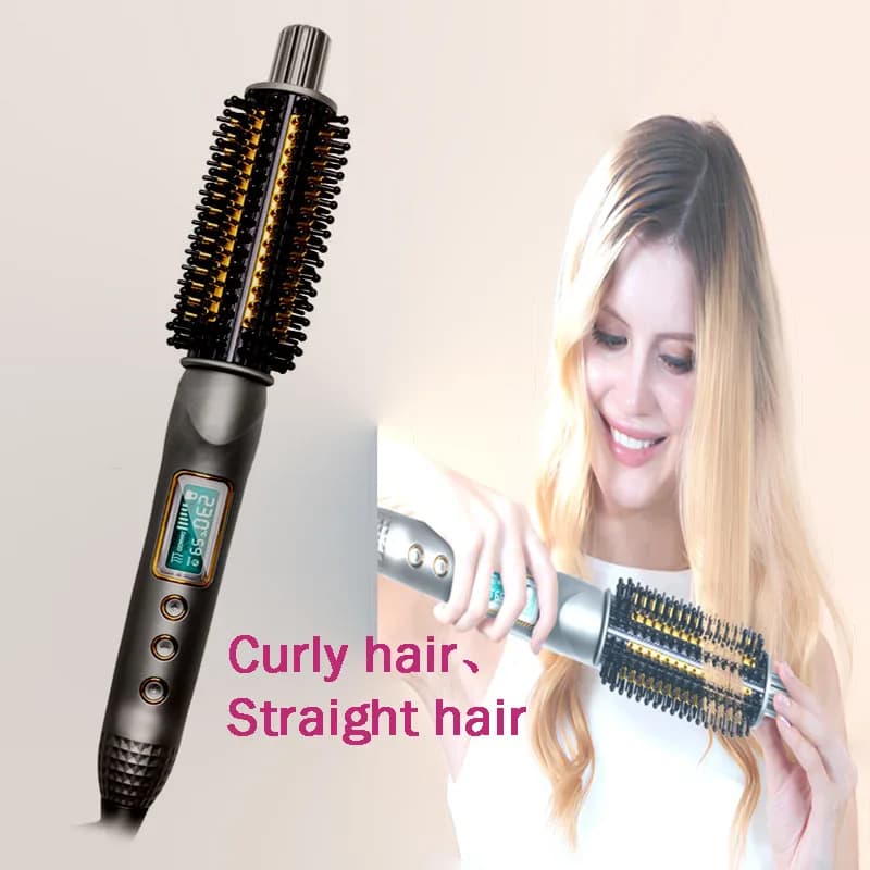 Hairplate 3 in 1 Brush for iron curlers anti-coating Brush for iron curlers 32 mm Round brush Electric curler