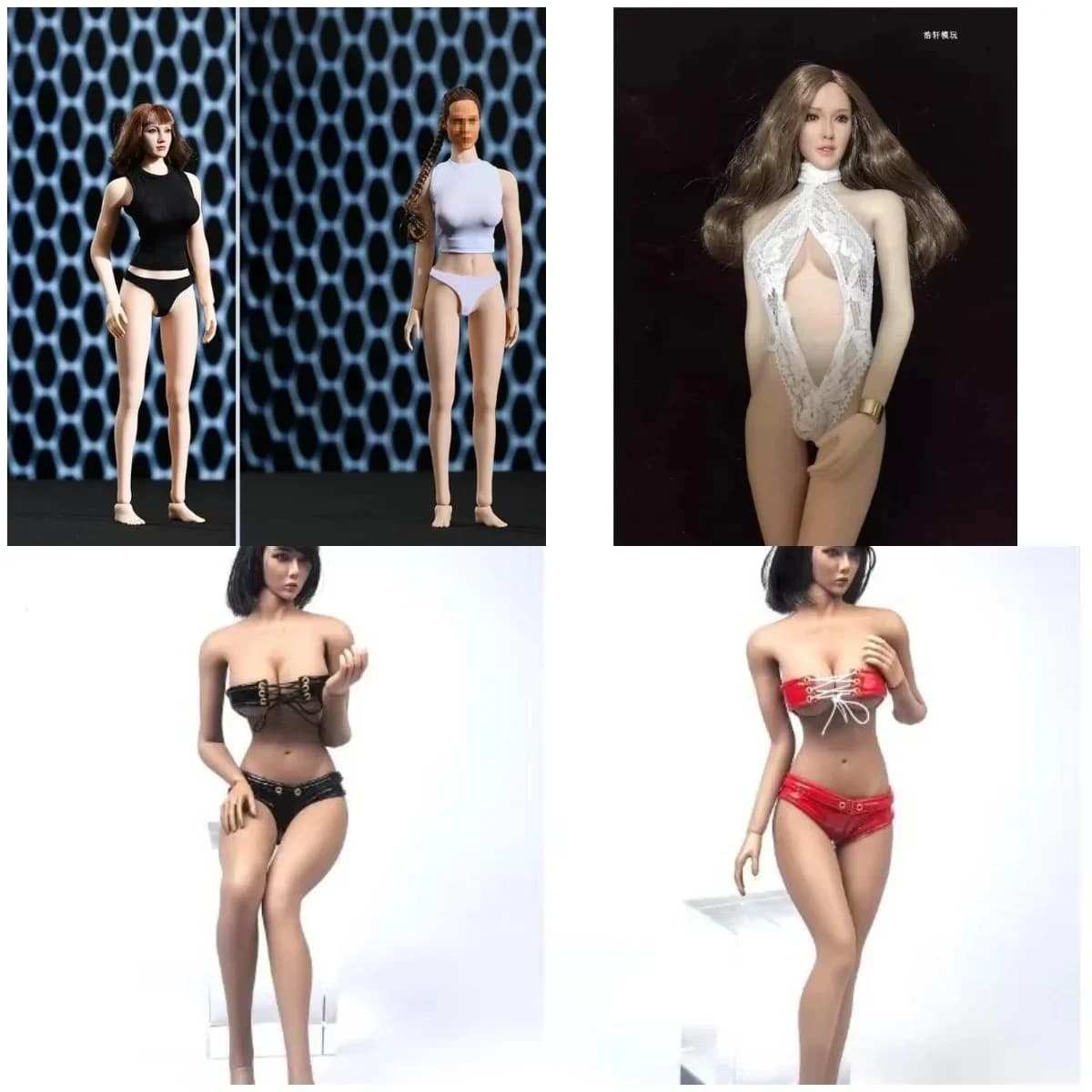 Gilet reggiseno in pelle PU elasticizzato per soldato femminile in scala 1/6 per componenti di parti di vestiti da 12 pollici