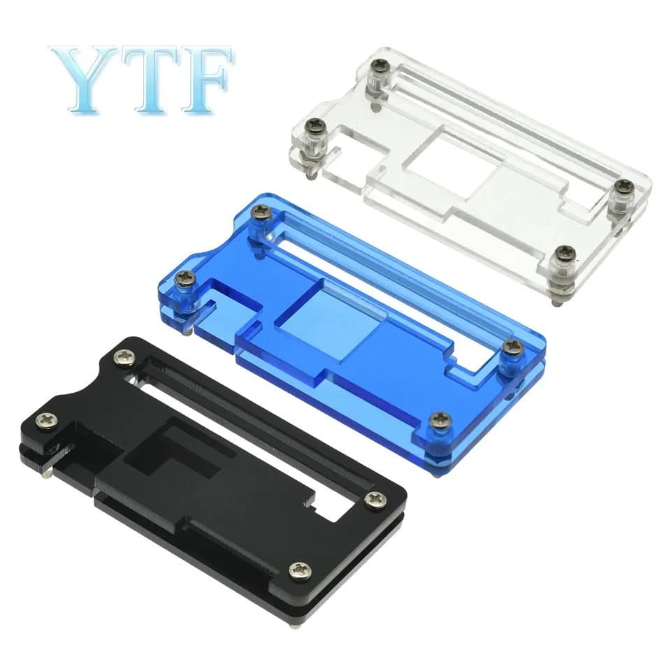 Custodia in acrilico scatola a 3 colori conchiglia trasparente custodia in acrilico nero blu scatola trasparente per RPI Zero Raspberry Pi Zero