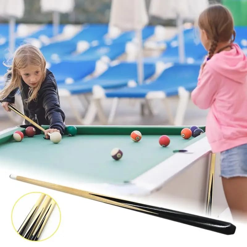 Stecca da biliardo Stick Spazi stretti lucidi a mano Bastone da biliardo corto da 20 pollici Strumento di progettazione portatile in legno per giocatori Ragazze Ragazzi Gioco a casa