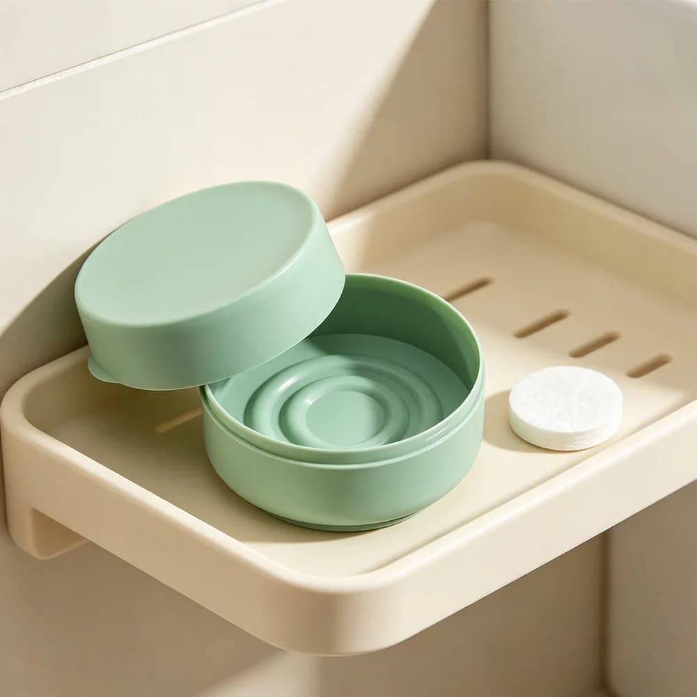 Portasapone da Viaggio Impermeabile con Coperchio Ermetico, Confezione da 2, per Palestra, Dormitorio, Hotel, Viaggi, Scatola Portasapone in Plastica, Dimensioni 7,7x4,5 cm