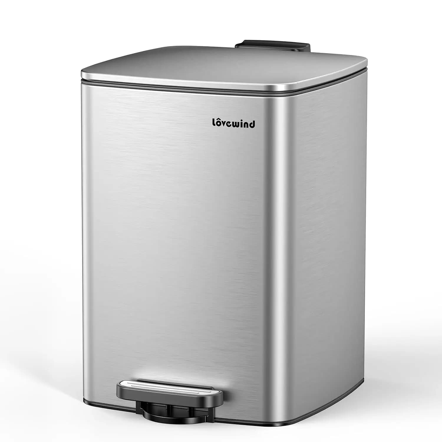 Cestino per Rifiuti da Cucina con Coperchio, 20 Litri, con Apertura a Pedale, per Cucina, Camera da Letto, Casa, Ufficio, Personalizzabile