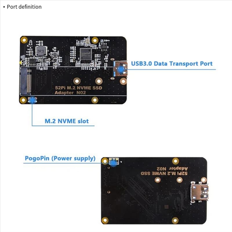 B86B-For Raspberry Pi 4 M.2 NVME SSD adapter card for Raspberry Pi 4-ABIU expansion card