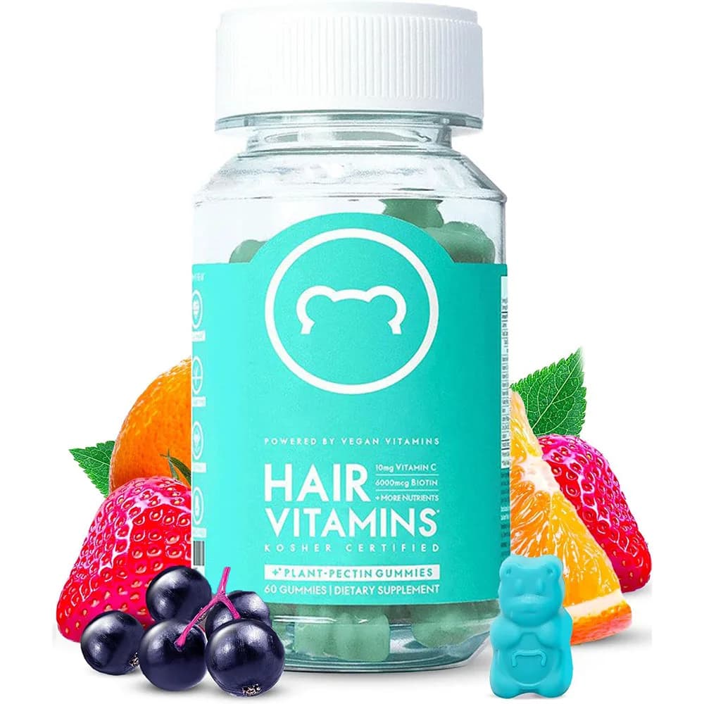 Bear Hair Vitamin Gommosa Biotin 6000mcg Multivitamin Supplement Vegan Vitamin Gommose Candy for hair growth, skin and nails for men and women