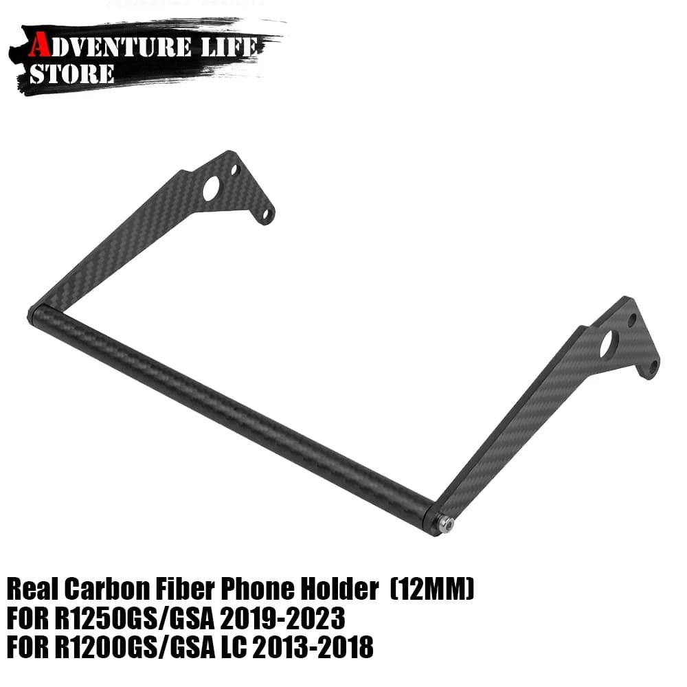 Per BMW R1200GS R1250GS LC Adventure R 1200 1250 GS ADV 12MM staffa di navigazione per telefono GPS supporto in fibra di carbonio supporto supporto GS1250