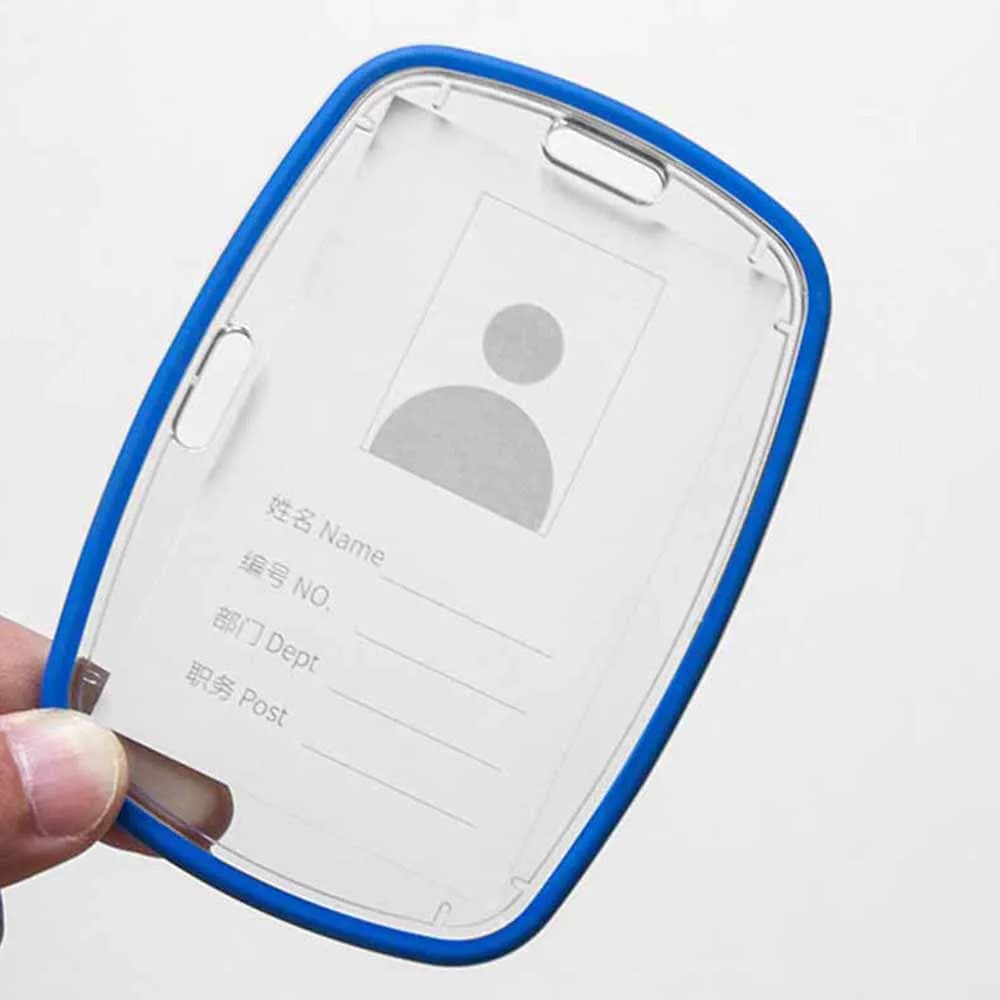 Porta carte con bordo in silicone Porta carte universale in acrilico Porta carte a doppio uso per ufficio, viaggi, scuola
