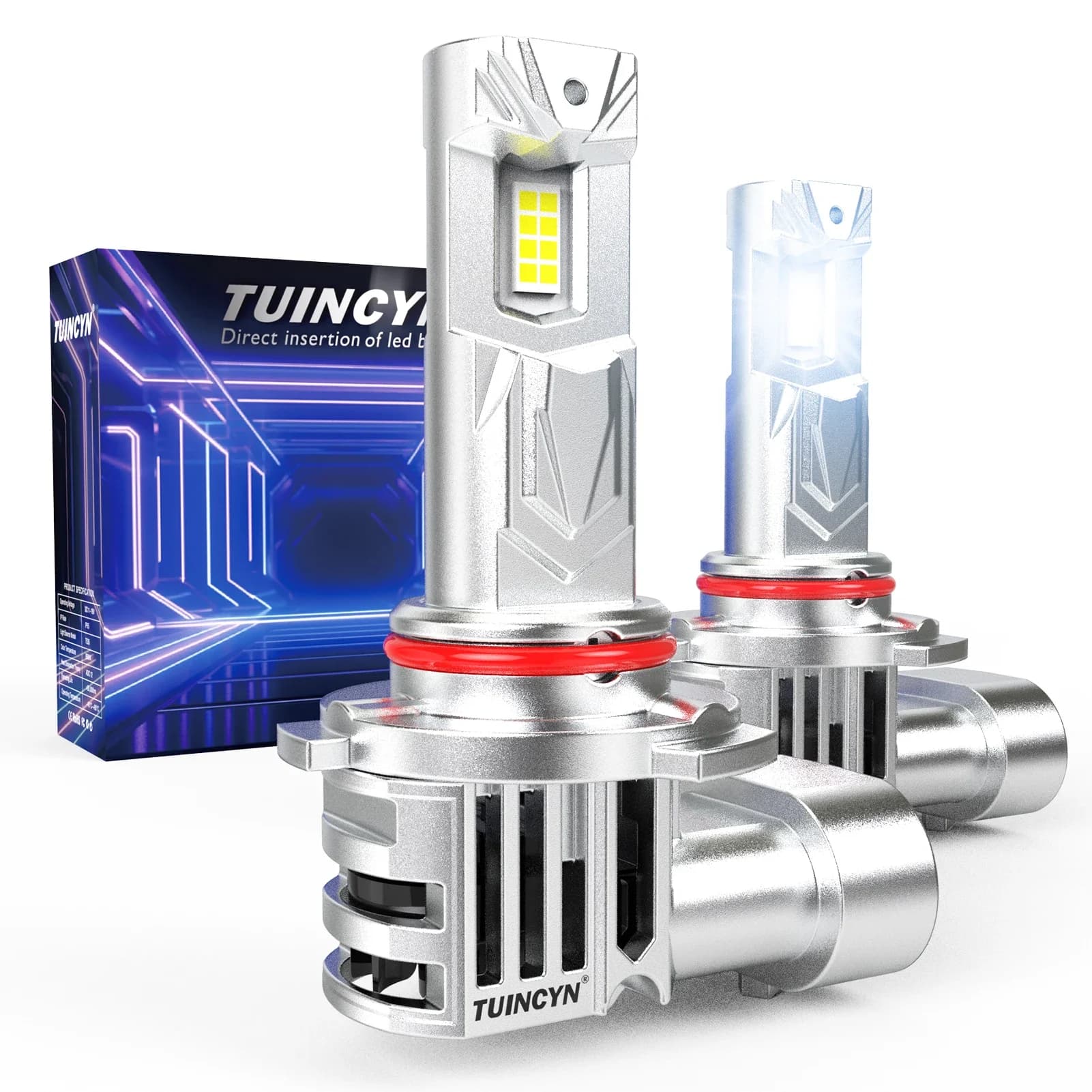 TUINCYN 2 pz 9005 9006 Led Faro Dell'automobile con Ventola Super Luminoso 6000 K Bianco 20000 Lm Ad Alta Potenza Per Toyota Camry RAV4 Prius Yaris
