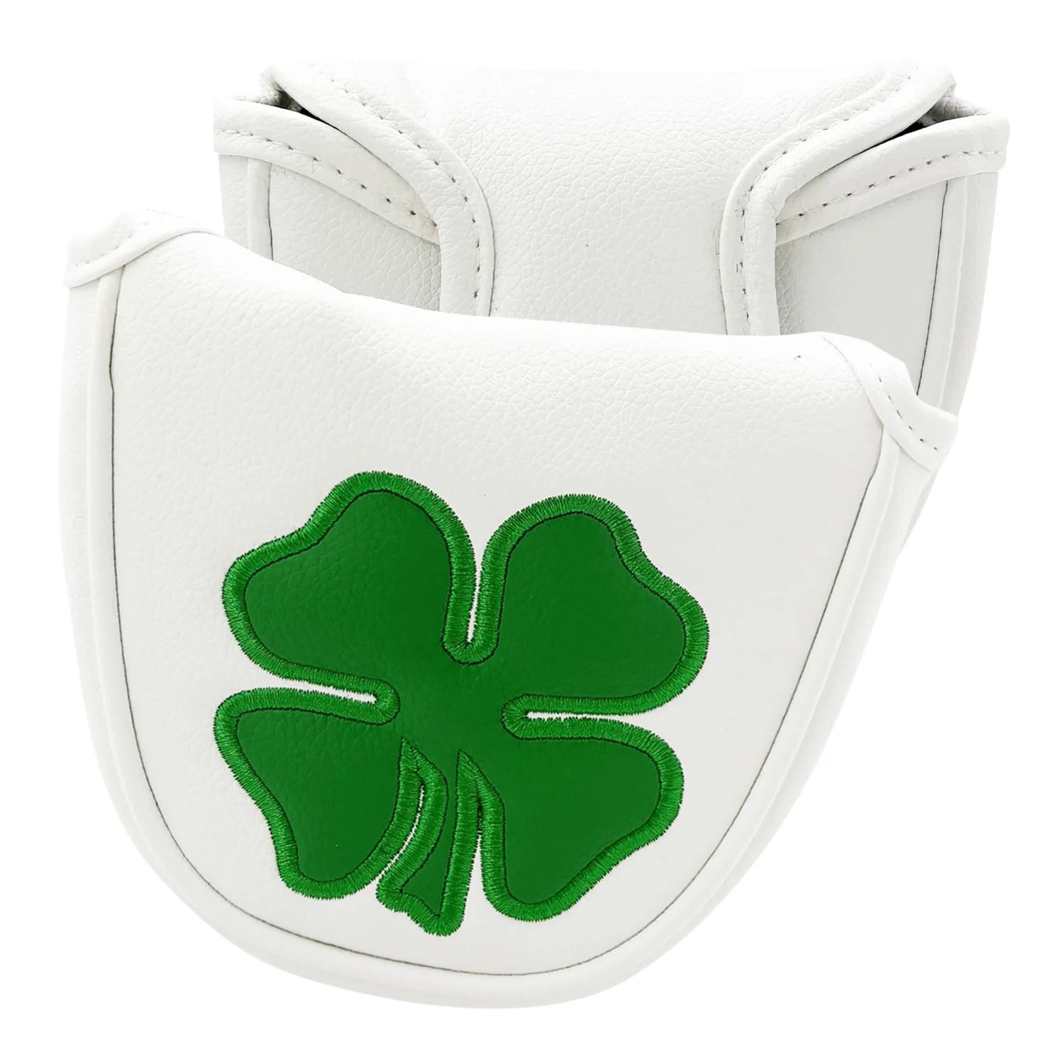 1pc Putter Head Cover, 'Clover' Pattern Golf Putter Covers, Protective Golf Club Covers and Mallet Putter Head Cover Accessories