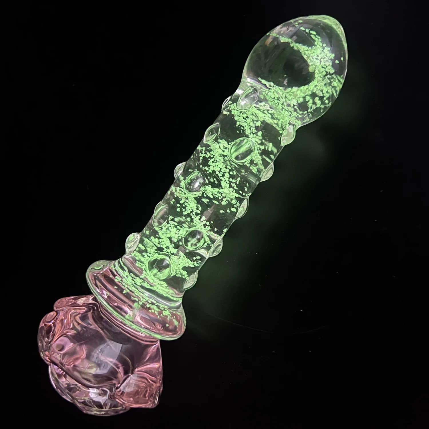 Plug Anale Luminoso a Forma di Rosa, Plug Anale in Vetro, Butt Plug per Donne, Palline Anali Erotiche, Dildo in Vetro a Forma di Rosa, Plug Anale per Adulti, Sex Toy