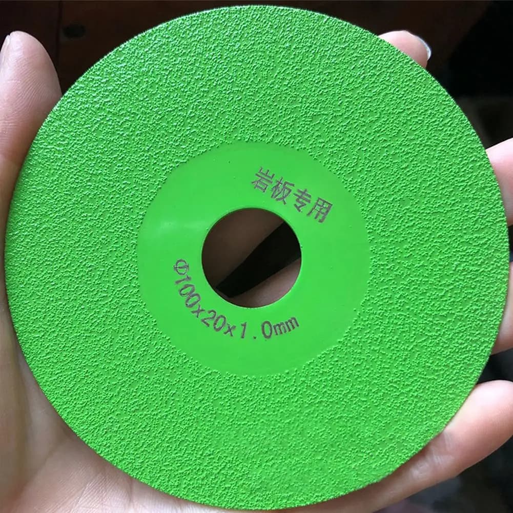 Disco da taglio per vetro Ruota per sega sottile per taglio ceramico di vetro per smerigliatrice angolare Lama per sega diamantata da 4 pollici Mola da 100 mm