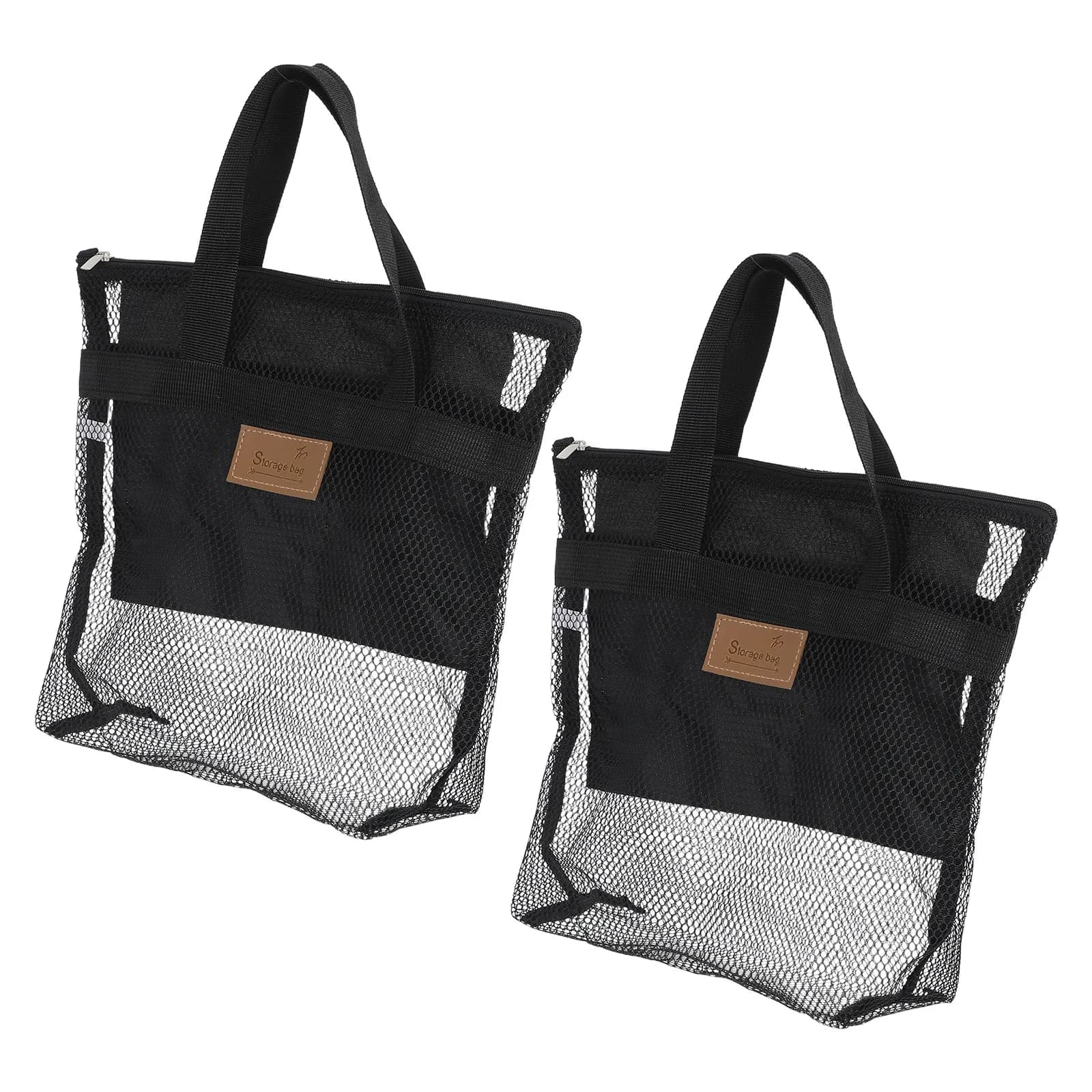 Set di 2 Borse da Viaggio in Rete, Portaoggetti Portatile per Doccia, Borsa Leggera e Traspirante per Spiaggia, Piscina, Palestra e Vacanze
