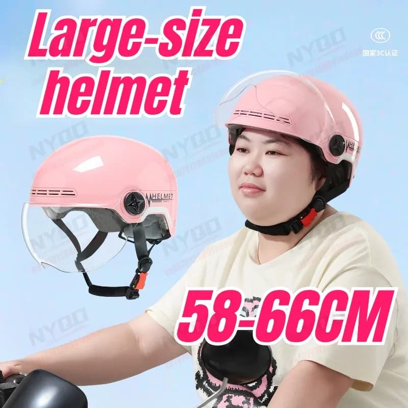 Casco da moto elettrica 2026 da donna per testa grande, casco mezzo integrale uomo donna estivo, taglia grande