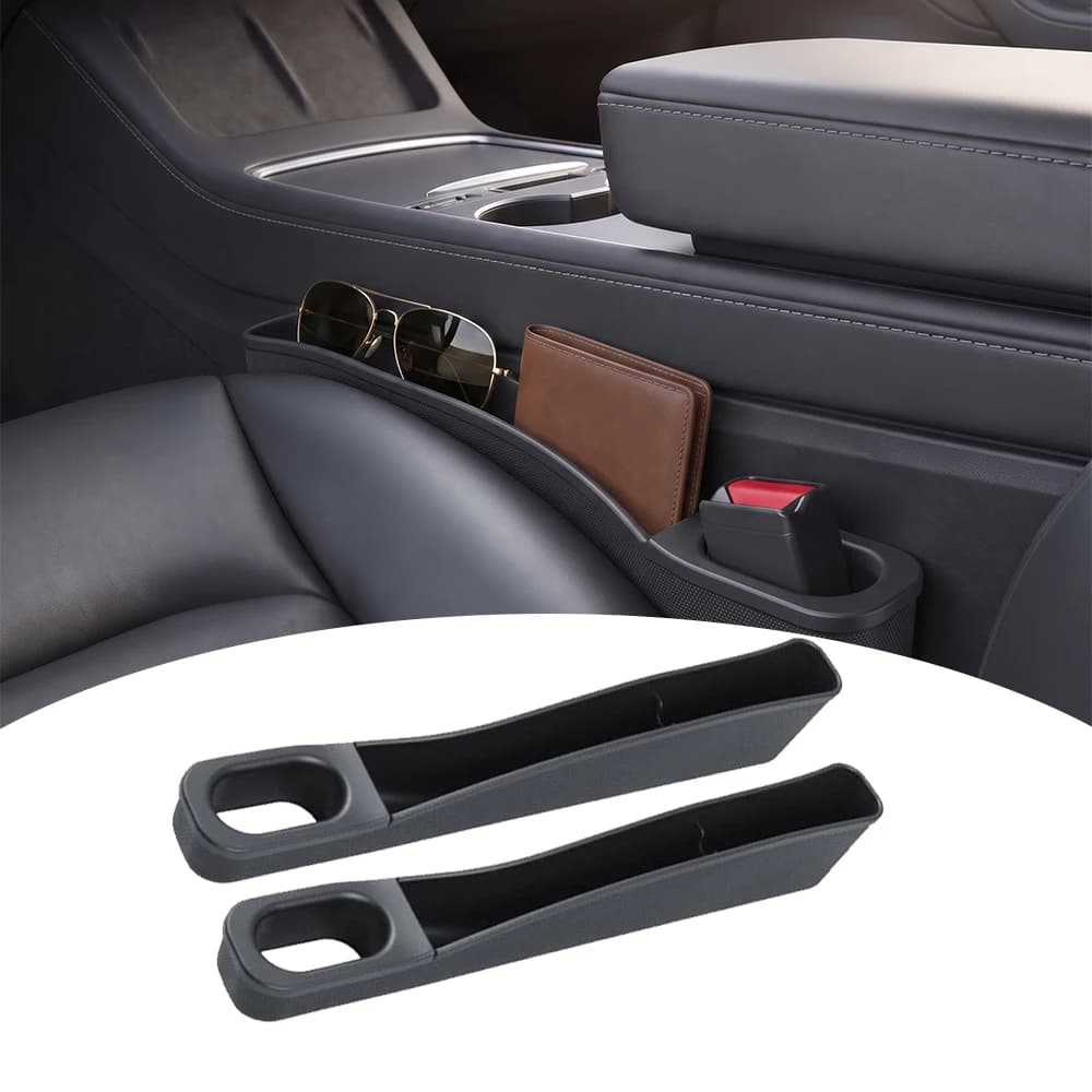 Car Seat Gap Filler Seat Crevice Storage Box Seat Gap Plug Strip Organizer For Tesla Model 3 Highland Model Y Juniper Model Y/3
