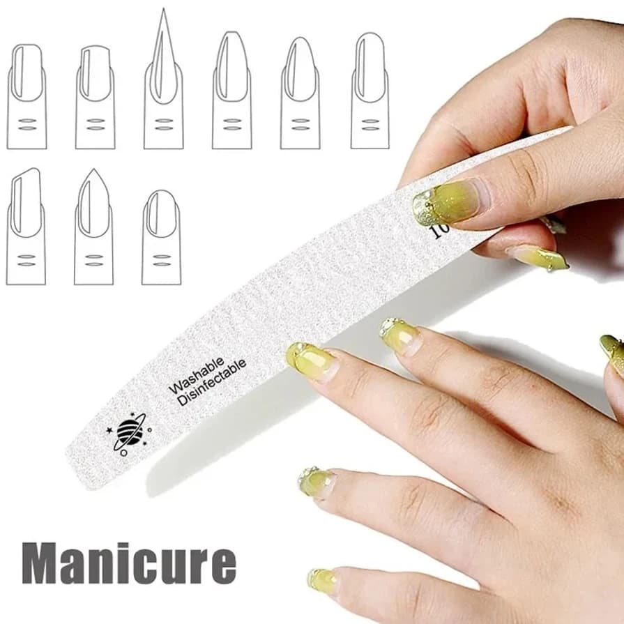 5/10pcs Lima per unghie 100/180 Tampone per unghie in legno Carta vetrata professionale Smalto per unghie in gel Forte spessore Grigio Levigatura Strumento per manicure