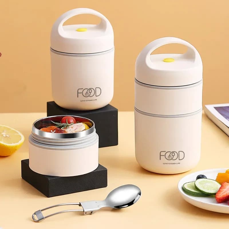 Bento Box per pranzo isolante per tazza di porridge termico portatile con borsa isolante Scaldavivande Thermos Tazza per zuppa per la scuola all'aperto