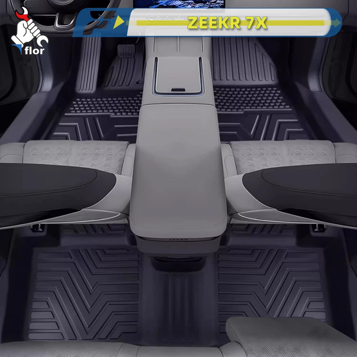 Per la guida a sinistra Tappetino per auto ZEEKR 7X 2025 Fodera di protezione interna per tappetino full surround su misura