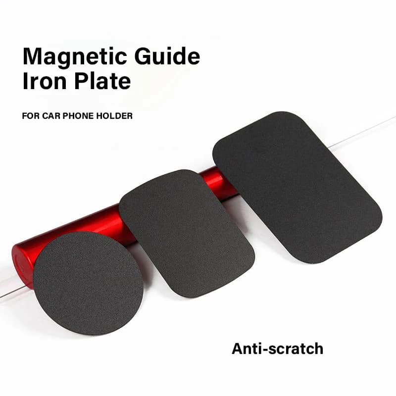 10 piastre metalliche adatte per staffe magnetiche. Adesivi circolari e quadrati. Lastre di ferro.