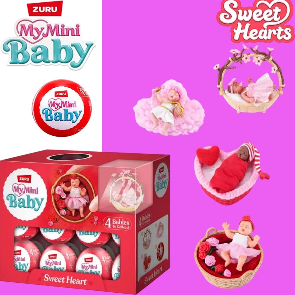 ZURU My Mini Baby Sweet Hearts Capsule Sorpresa con Bambola e Accessori, Regalo da Collezione per San Valentino