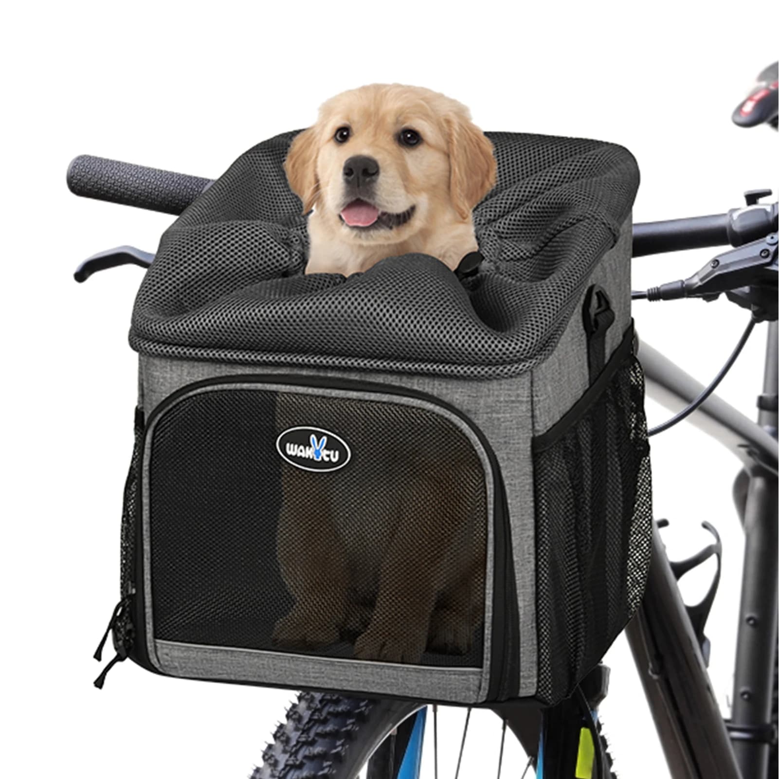 Zaino per portabiciclette per animali domestici portabiciclette per cani pieghevole rimovibile con coperture antipioggia borsa per bici di grande capacità