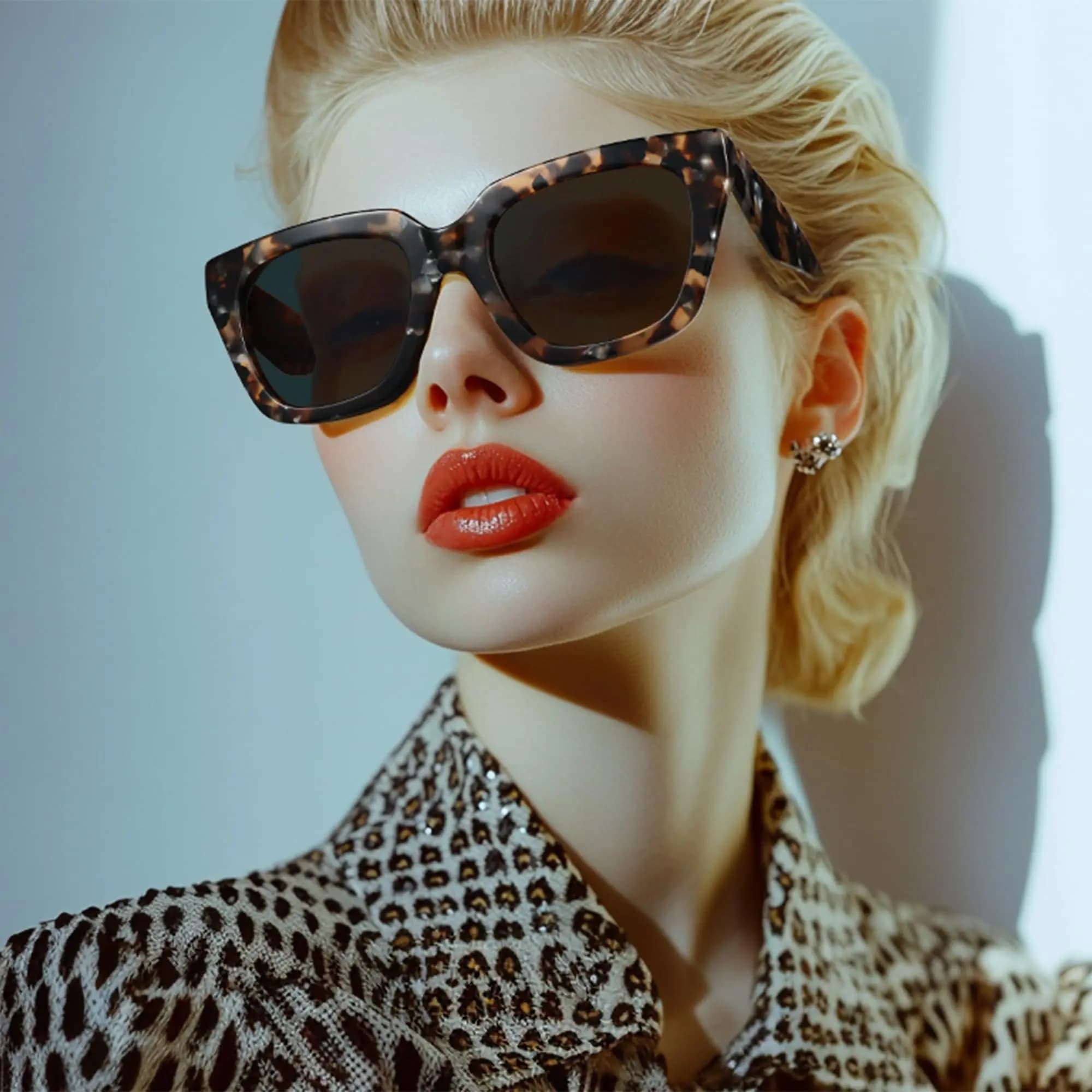 Polarized Sunglasses BLUEMOKY Designer Cat Eye in Female Acetate, Trendy UV400 Model, New Arrival, Popular, with Montatura Shadow