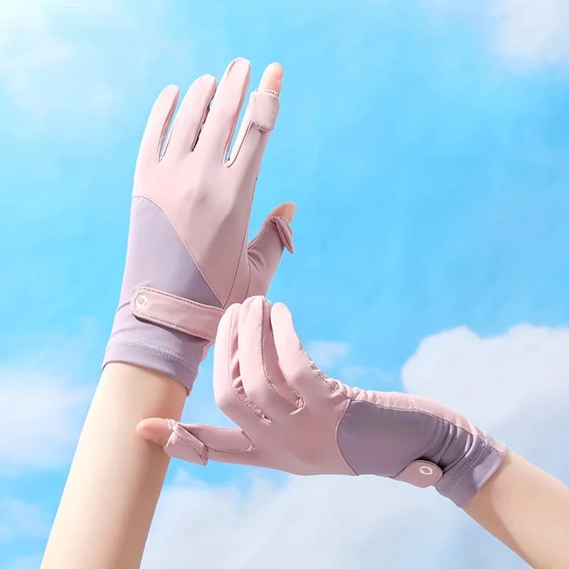 2024 Summer Gloves Women's Solar Protection Fishing Outdoor Guide Cycling Fitness Touch Screen Cool Flip Quick Dry Breathable