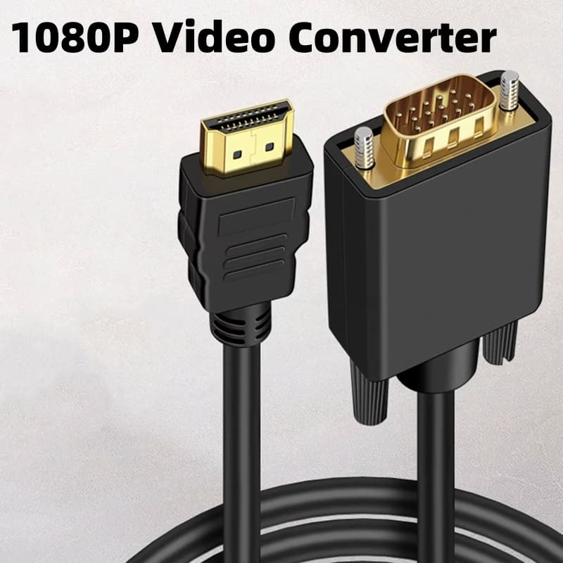 1080P Single HD Digital Video Converter Cable HD VGA Adapter for Desktop PC Portable Monitor Projector