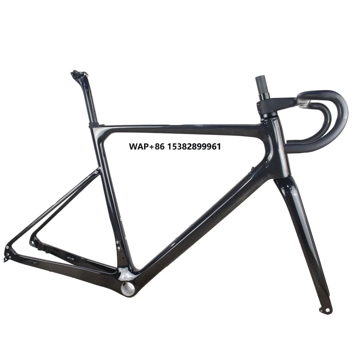 Telaio per Bici Gravel Super Leggero in Carbonio, Design con Passaggio Cavi Interno, Telaio per Bicicletta in Carbonio
