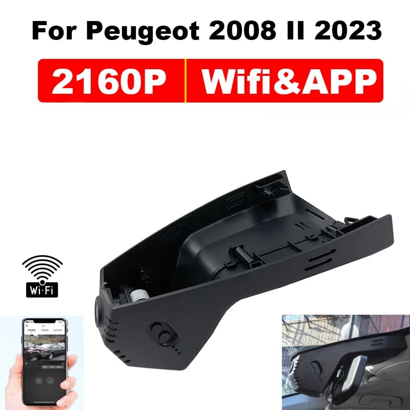 DVR WiFi HD 4K per Peugeot 508 5008 508L 4008 2021 2022, per Peugeot 2008 II 2023, per Citroen C4 2021, Registratore Video con GPS e APP