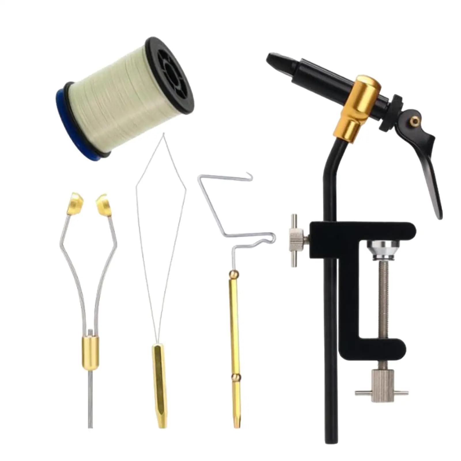 Set di 5 Attrezzi per la Costruzione di Mosche Artificiali, Morsa per Mosche, Accessori per la Creazione di Esche da Pesca a Mosca