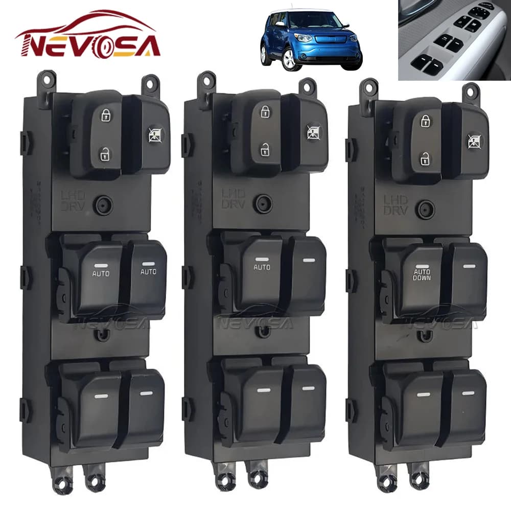 93570B2000CA Per Kia Soul 2014 2015 2016 2017 2018 2019 Finestra di Potere di Controllo Interruttore Principale Pulsante Sollevatore di Vetro Driver della Mano Sinistra