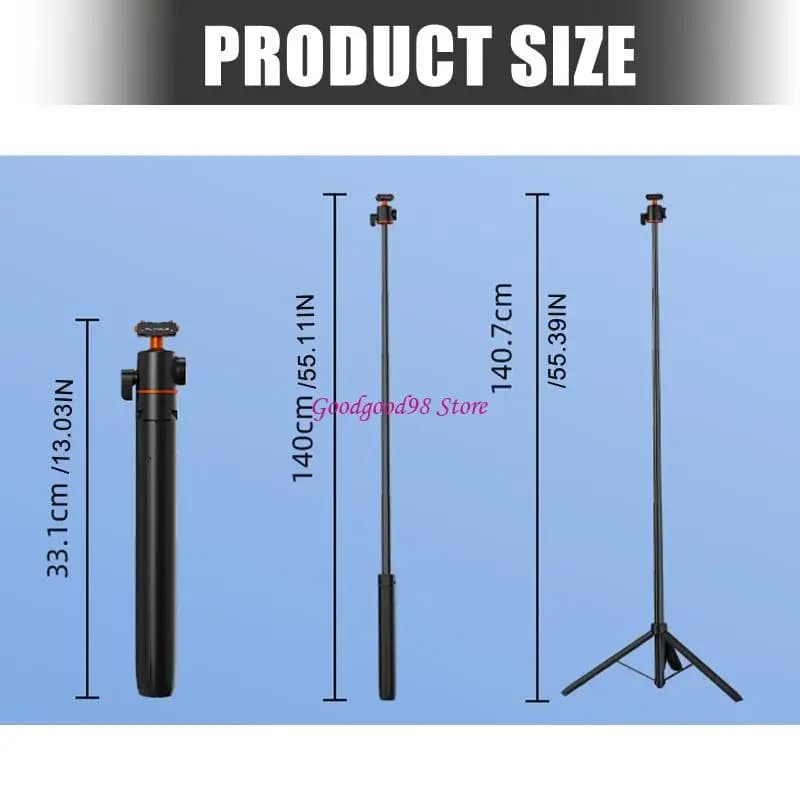 Travel Tripods For 2 With 360 Degree Ball Head And Quick Release
