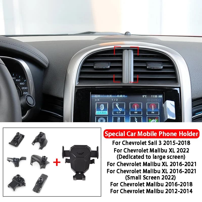 Supporto per cellulare per auto per Chevrolet Sall 3 Malibu Malibu XL 2012-2022 accessori per auto supporto per presa d'aria supporto GPS