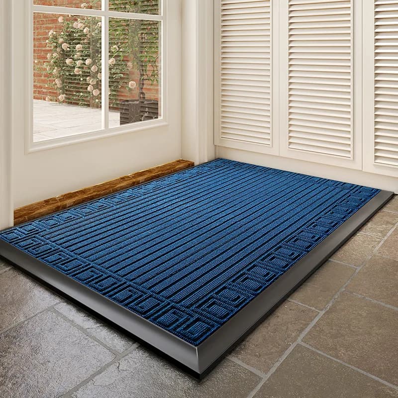 Tappetino da esterno per porta d'ingresso, tappeto antiscivolo in gomma per balcone e terrazza, resistente alla polvere, robusto e durevole, antiusura