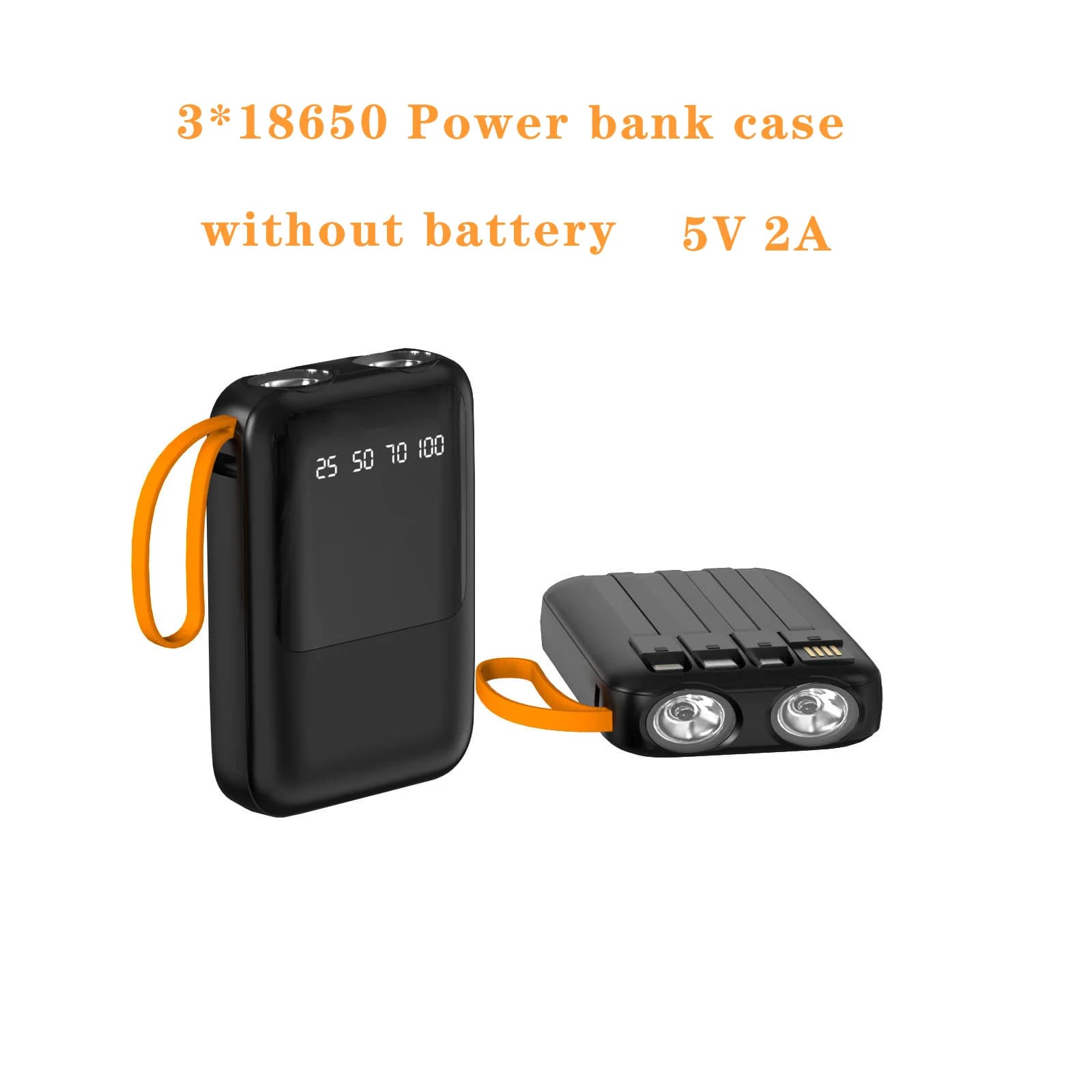 Custodia per banca di potere pop fai-da-te 3 * 18650 Scatola di immagazzinaggio della carica della batteria 5V Custodia di ricarica per display digitale doppio USB per smartphone Batteria Ho