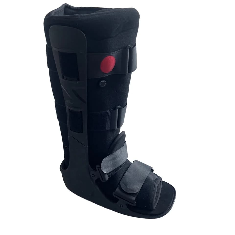 orto pedico Camminatore gonfiabile Stivale da passeggio Supporto protettivo per caviglia Riabilitazione medica Stivale da camminatore aereo nero corto
