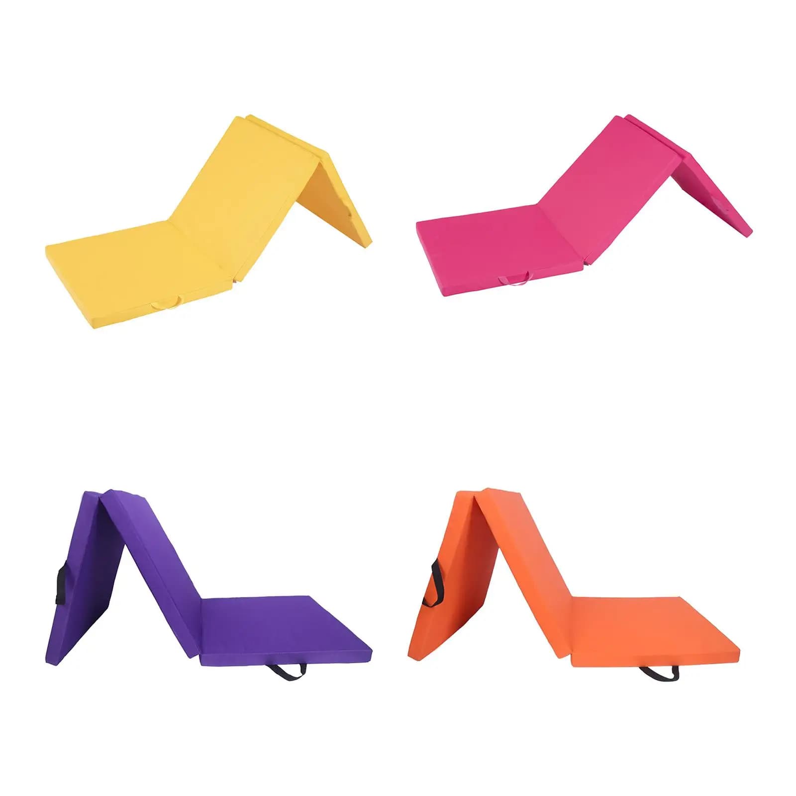 Foldable Exercise Mat, Thick Gym, Home Gym, With Transport Handle, Yoga Mat