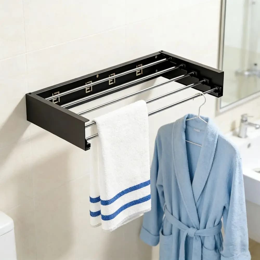 Fittings in 5 Auction Carbon Steel, Wall Mounting, 60CM Folding Seat