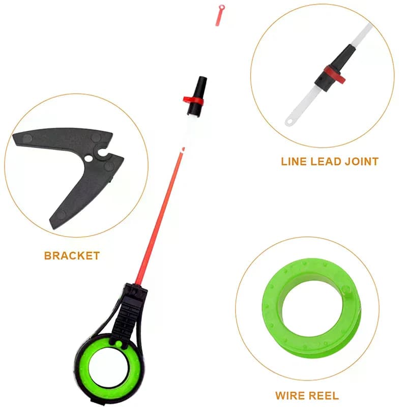 Canna da pesca sul ghiaccio in plastica con punta staccabile e sostituibile Mini canna da pesca portatile con esca invernale Accessori per la pesca