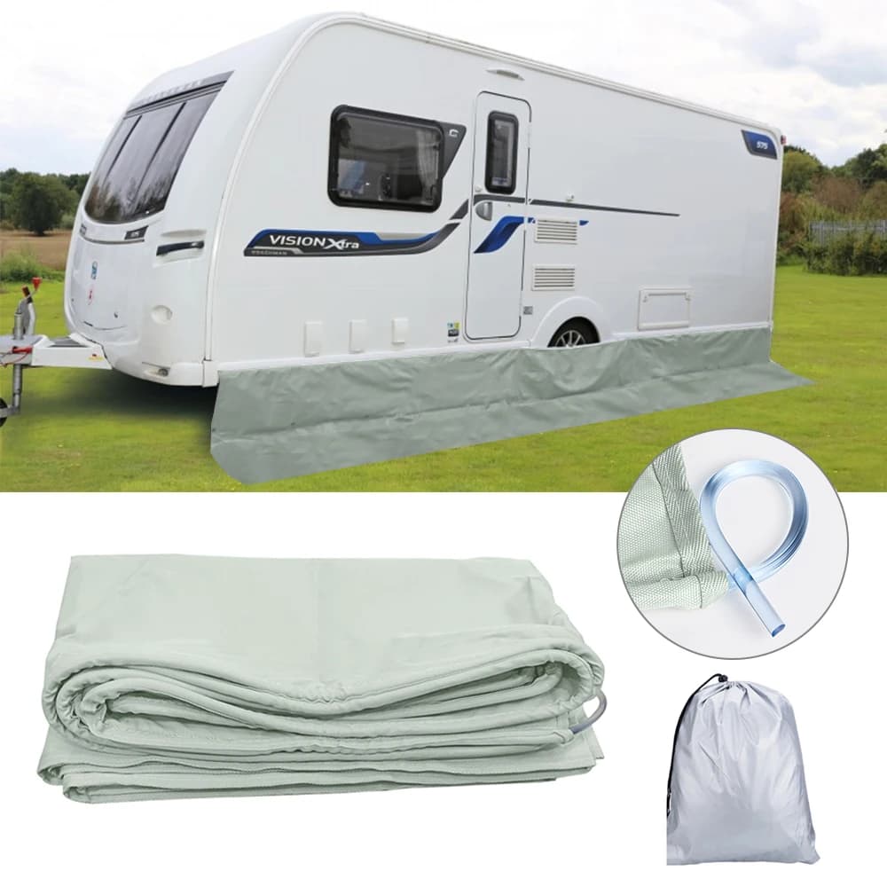 For camper/camper camping outdoor windproof accessory anti-dust sun curtain for motorhome windproof skirt