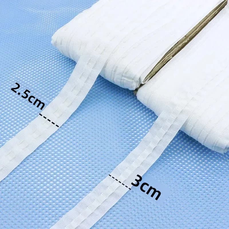 White Grommet Top Curtain Accessorie Pleat Tape Hook Multifunction Belt for Pocket Rod Curtain Accessories Belt Tape Home Decor
