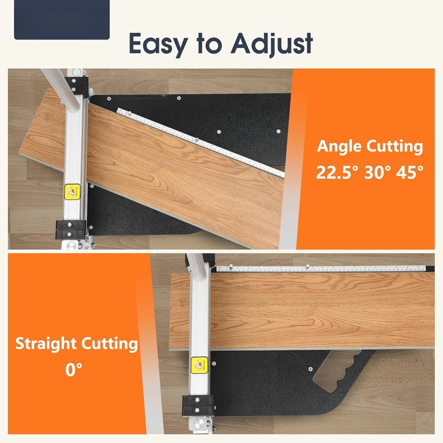 Taglierina per pavimenti in laminato da 13", taglio di pavimenti spessi 17 mm e 12 mm Taglierina per assi da pavimento in vinile resistente, lunghezza angolare portatile di taglio-Nuovo