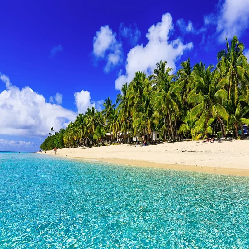Custom 3D Sticker Beach Sea view Coconut Tree Landscape Photo Wallpaper Living Room Bedroom Sticker For Wardrobe Decor Mural