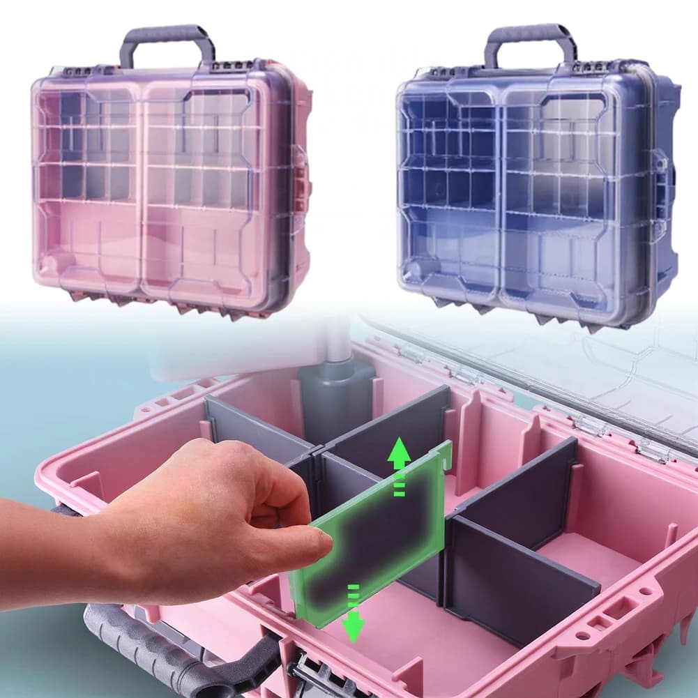 Fishing box (1 pcs) - Spacious, waterproof, with removable trays and elegant colors